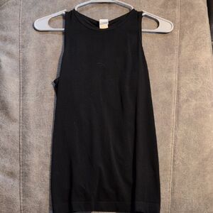 Black XS Fabletics Tank Top With Rouching